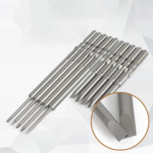 1 Pcs Lengths 60mm/100mm Flat Head Magnetism Screwdriver Bits Shank Diameter 5mm - Picture 4 of 22