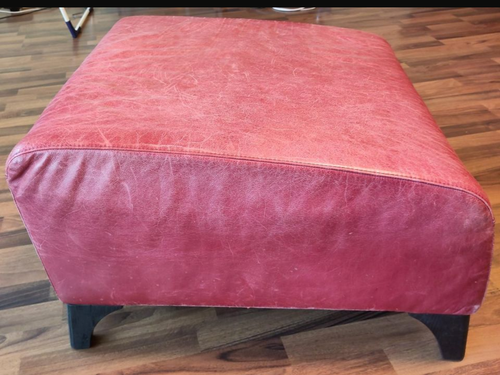 Roter Natuzzi-Ledersessel, Modell "Kristall" - Bild 4 von 4
