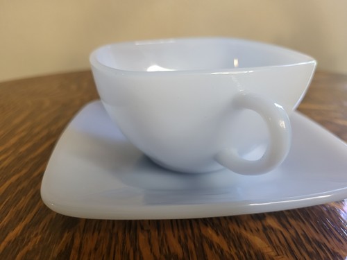 Feuerkönig DELPHIT BLAU AZURIT CHARM quadratisch Kaffee Tee Tasse und Untertasse sehr schön - Bild 4 von 11