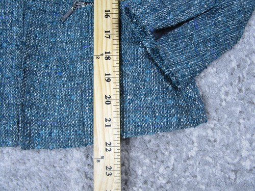 H&M Jackets Womens 2 Blazer Metallic Blue Long Sleeves Work Office Business - 第 8/9 張圖片
