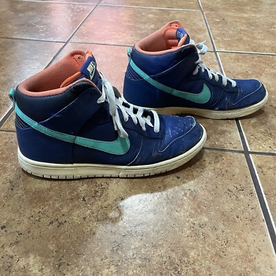 #ad Nike Dunk High 11 Shoes Fruit Crackle Blue Basketball Sneaker Mens 317982 413 $29.95
