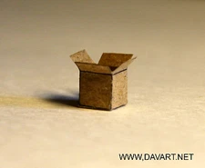* DAVE'S DETAILS HO 1:87 SCALE PLAIN BROWN BOXES FOR DIORAMA AND SCENERY DETAIL 