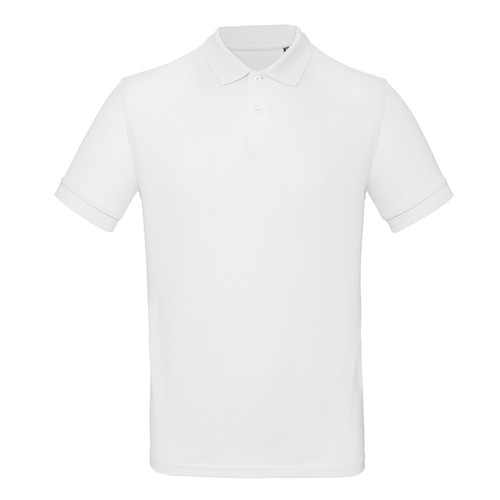 Mens Organic Cotton Pique Polo Shirt Crew Neck Short Sleeve Ringspun Top B&C - Picture 7 of 26