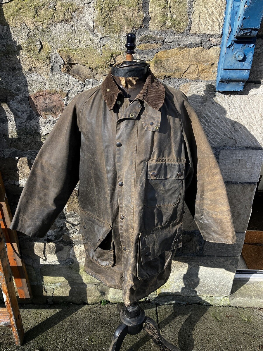 Vintage 1980s Barbour A98 Solway Zipper Wax Jacket 2-Crest