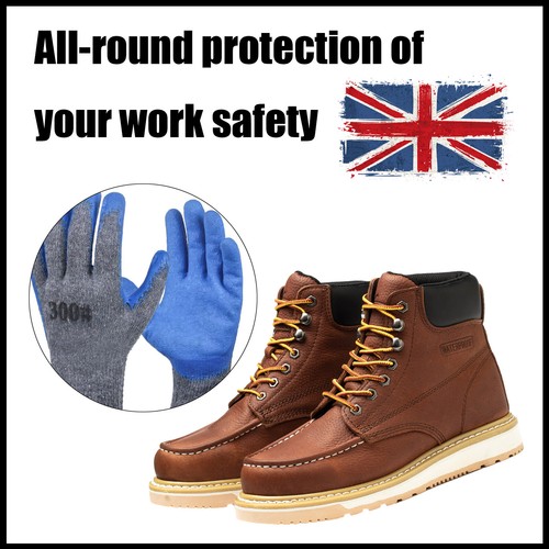 Top Men's Work Boots 6" Soft Toe Waterproof Boots, LightWeight Construction boot - Picture 18 of 18