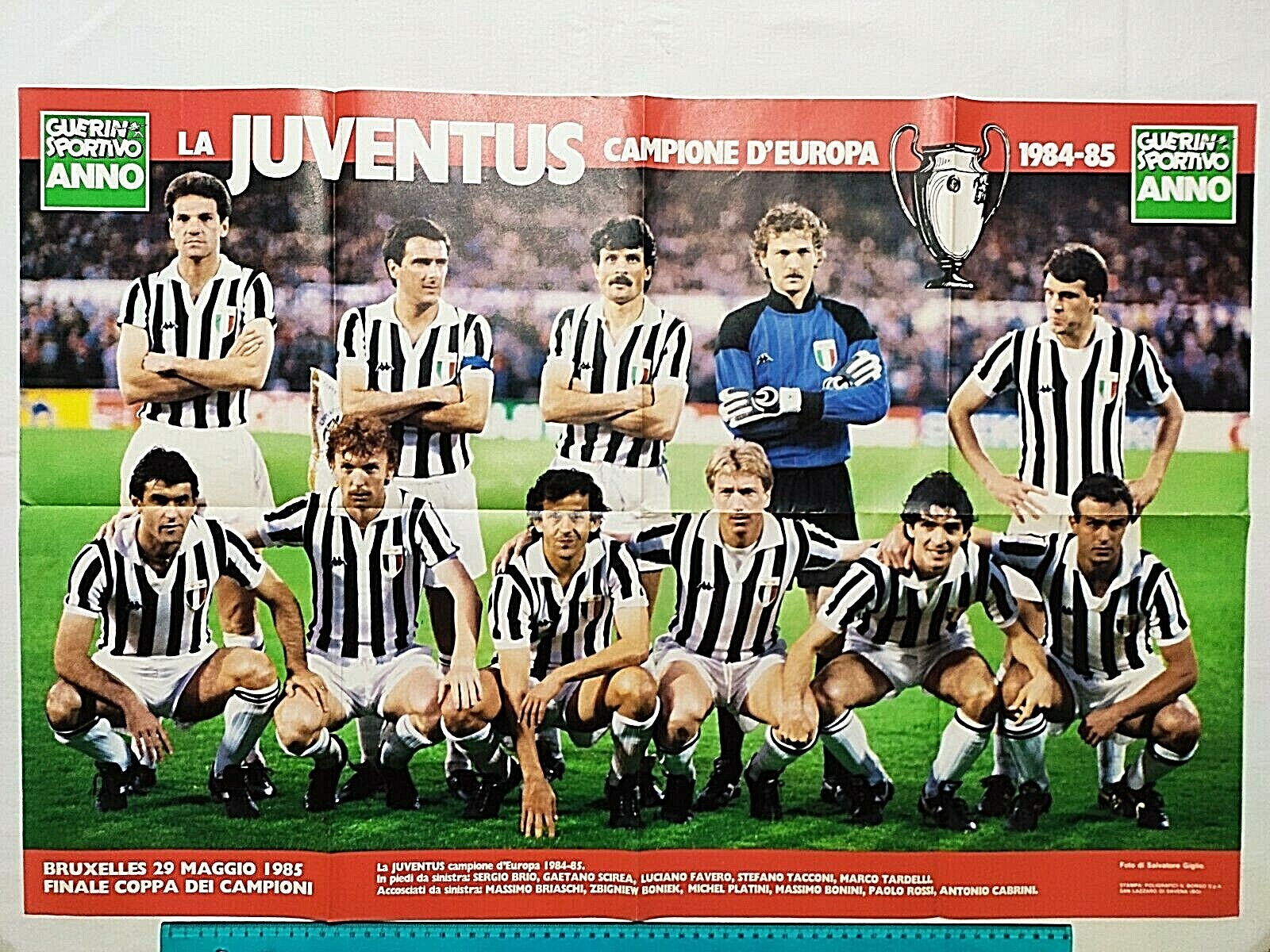 RARE JUVENTUS POSTER EUROPEAN CHAMPION 1984-1985 84-85 PLATES SPORTS | eBay