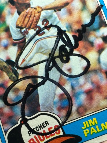 Jim Palmer HOF Signed 1981 Topps #210 Baltimore Orioles - Picture 3 of 3