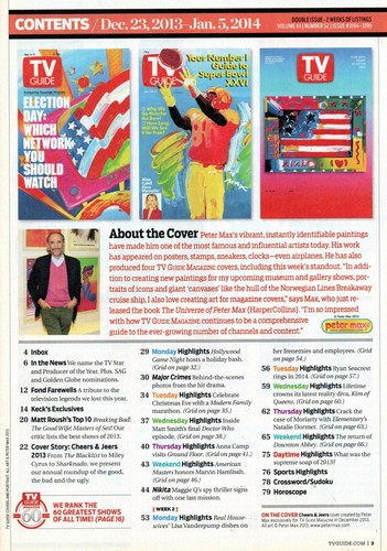 TV GUIDE Magazine December 23 2013-January 5 2014 Cheers & Jeers Best & Worst TV - Foto 2 di 3