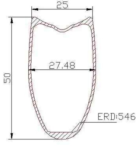 700C Road Bike Carbon Wheelset 50mm Depth 25mm Width Clincher Tubular U-shape - Picture 16 of 16