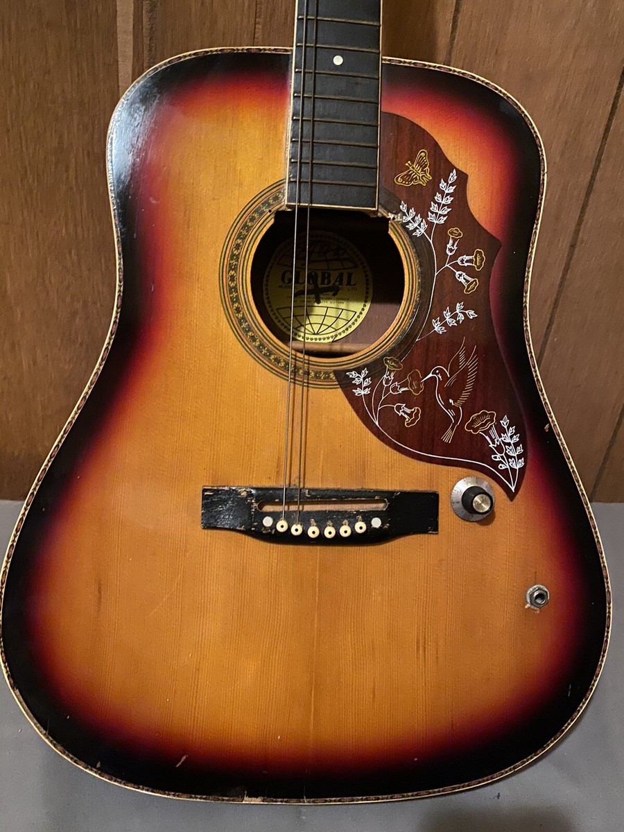 Global Hummingbird 6 String Acoustic Electric Guitar