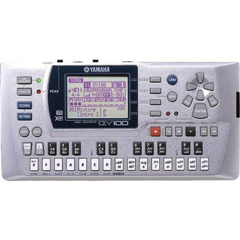 YAMAHA Mobile Sequencer / Rhythm Machine QY100 Silver with Carry