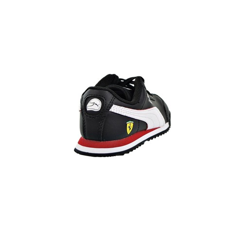 Puma Ferrari Roma Black Faux Leather Little/Big Boys Girls Youth Shoes Sneakers - Picture 6 of 6