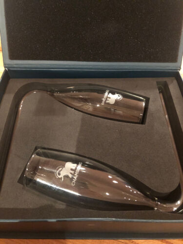 Chambong 6 oz Glass Champagne Shooter w/ Etched Silver Elephant Logo S2 ~ NIB - Picture 6 of 7