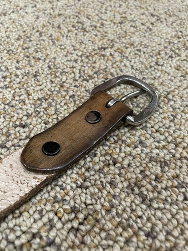 Brushy Creek Fish Embossed Full Grain Cowhide Leather Brown Belt Youth Size 28 - Picture 13 of 13