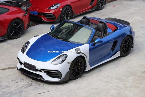 Kits de carrocería de guardabarros lateral de media fibra de carbono para Porsche 981 Boxster Cayman 2013-2016 - Imagen 23 de 24