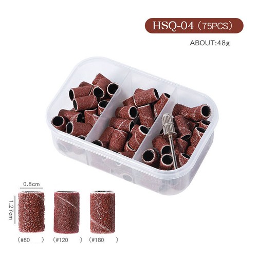 Nail Sanding Bands Set For Nail Manicure Pedicure Drill Bits File 180# 120# 80# - Picture 10 of 19