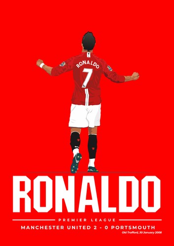Cristiano Ronaldo CR7 Manchester United art print / poster - Picture 2 of 2