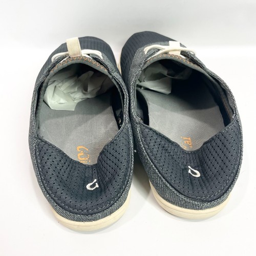Olukai Mens 9 Nohea Moku Slip On Sneaker Boat Shoe No Tie Gray 10283 - Picture 5 of 8