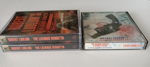 The Lazarus Vendetta & Bourne Identity Audio Cassette Books by Robert Ludlum - Picture 3 of 4