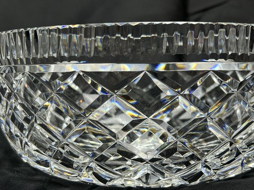 Waterford Irish Crystal 8” servizio rotondo modello diamante firmato alto 3 1/2” - Foto 10 di 10