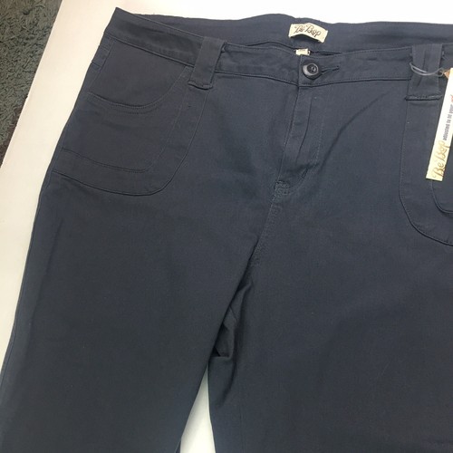 Womens size 24 pant gray straight leg cotton spandex bebop pants flat stretch - Picture 3 of 9