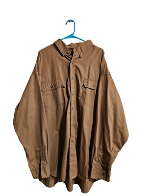 KEY Men's Lakin & Mckey Work Shirt Brown 542-28 Size 4XLR 