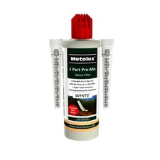 Metolux 2 Part Pre-Mix Wood Filler 300g White – Repair Filler with 2 Mixers