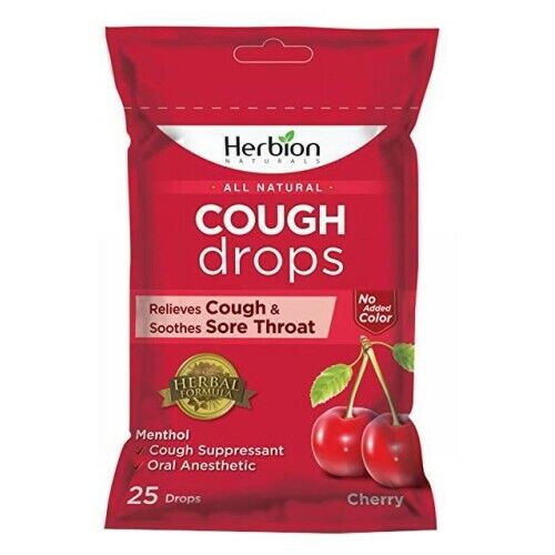 Cough Drops Cherry 25 Count By Herbion Naturals