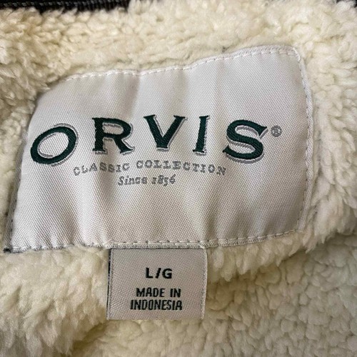 Orvis NWT 1/4 Zip Pullover Fleece Lined Sweater Jacket Hand Pockets L Brown - Picture 3 of 10