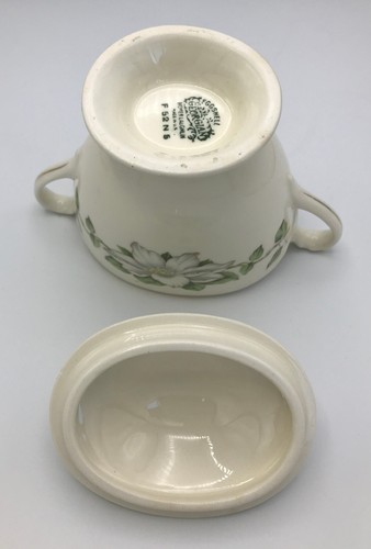 a VTG Laughlin Creamer Sugar Bowl Lid Eggshell Georgian with Gold Trim Homer - Picture 7 of 8