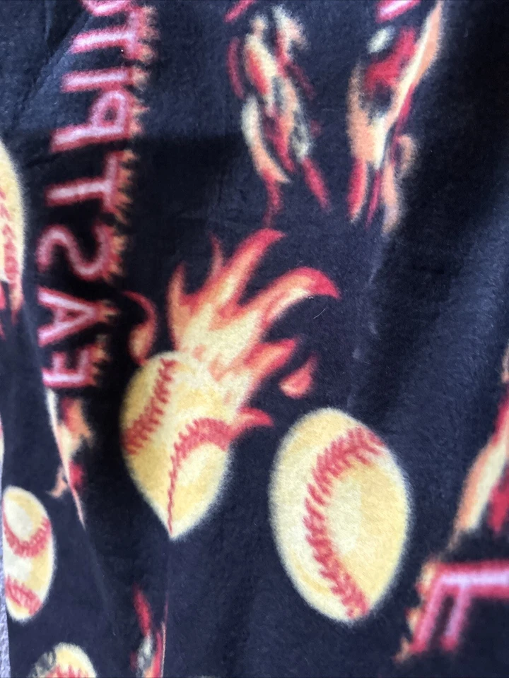 Baseball softball "fastpitch" fleece fabric 64”x36” Scrap Piece - Image 3 of 3