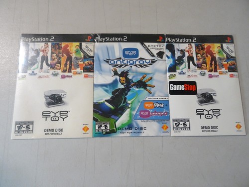 NEW SEALED SET LOT OF 3 DEMO DISKS RARE - Sony PlayStation 2 EyeToy PS2 ANTIGRAV - Picture 1 of 3