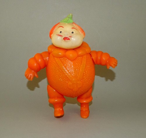 Raro juguete de muñeca naranja barón soviético ruso de colección, historia de Chipolino - Imagen 9 de 9