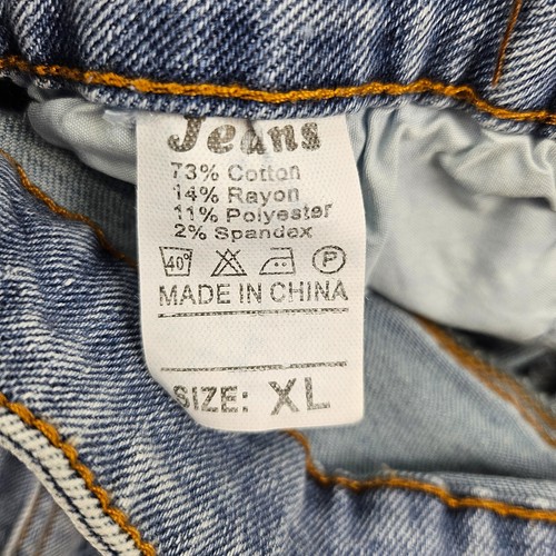 Women Mid Rise Ripped Stretchy Jeans Frayed Raw Hem Tassels Denim Shorts Size XL - Picture 11 of 11