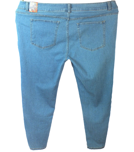 NWT Breaker Jeans Blue Size 22 Jegging Jeans Denim Cotton Blend Stretch Skinny - Picture 3 of 5