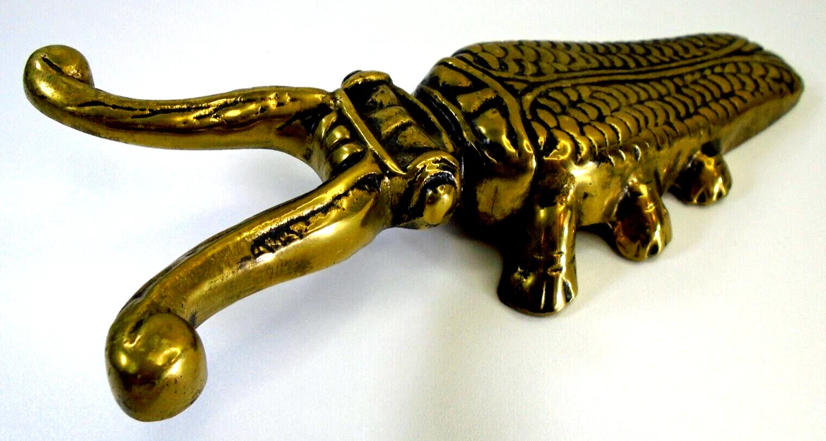 Vtg Grasshopper Beetle Brass Boot Jack Heel Puller 10