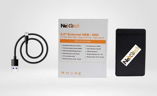 Unidad USB externa Nextech 2.5 HDD/SSD disco duro Plug & Play 500 GB 750 GB 1 TB 2 TB - Imagen 3 de 4