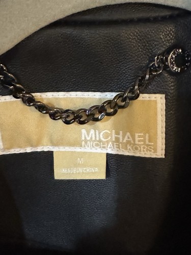MICHAEL MICHAEL KORS LEATHER MOTO JACKET NWT Size M - Picture 5 of 5