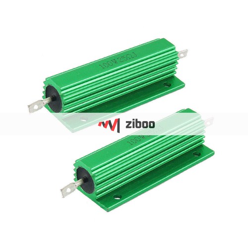 2 Pcs 100W ± 5%25Ohm GreenAluminum Housed Wirewound Resistors 81 x21mm x 15mm✦Kd - Picture 1 of 4