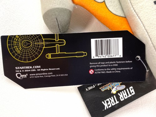 Star Trek Romulan Bird of Prey Quantum Mechanix 2014 gris naranja peluche barco juguete - Imagen 9 de 12