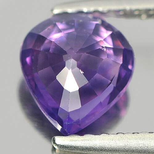 Zertifizierter lila Saphir 1,26 Kt. unbeheizte Birnenform 7,06 x 6,37 mm. Natürliche - Bild 3 von 4