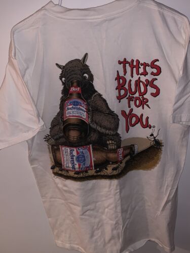 1995 BUDWEISER "For All You Do ... This BUD's For You" BEER Large Shirt (7-7) - Picture 8 of 14
