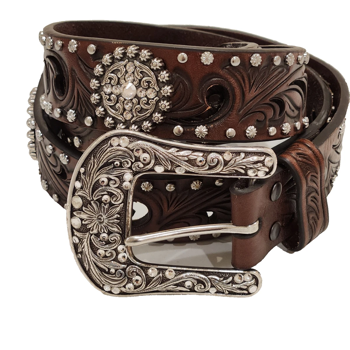 Concho Belt Floral Cowboy Belts for Women for sale | eBay