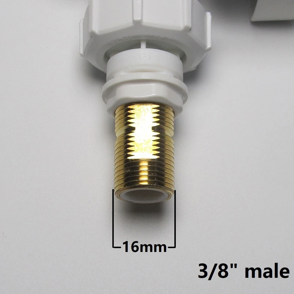 Geberit toilet fill valve 3/8" brass male screw thread cistern side inlet valve - Image 3 of 4