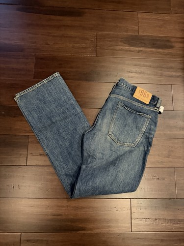 Pantalones de mezclilla GAP 1969 para hombre 34x32 años 90 tiro suelto calce recto nuevos con etiquetas - Imagen 3 de 7