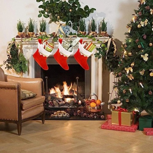 5 piezas Lindas Medias de Navidad Calcetines No Tejidas Caramelos Bolsas de Regalo Favores de Fiesta - Imagen 8 de 14