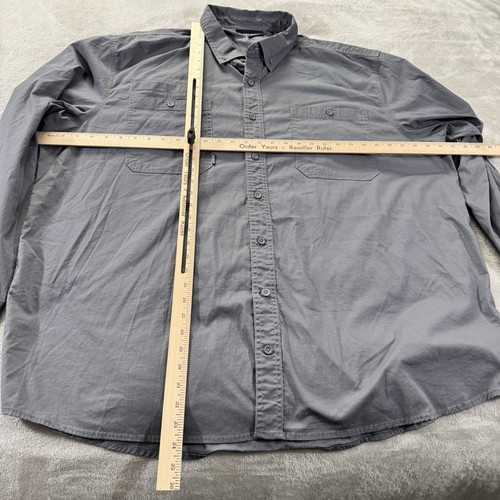 EUC Dri Duck Men's Size 4XL Gray Ripstop Long-Sleeve Gray Shirt - Picture 5 of 6