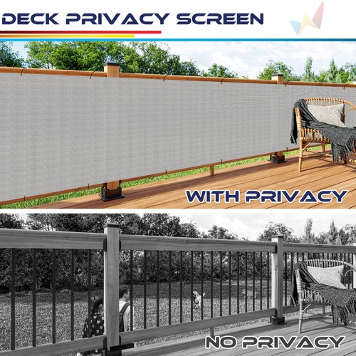 Parabrisas de 35 pulgadas de alto para balcón pantalla de privacidad cubierta de sombra jardín piscina cubierta - Imagen 65 de 65