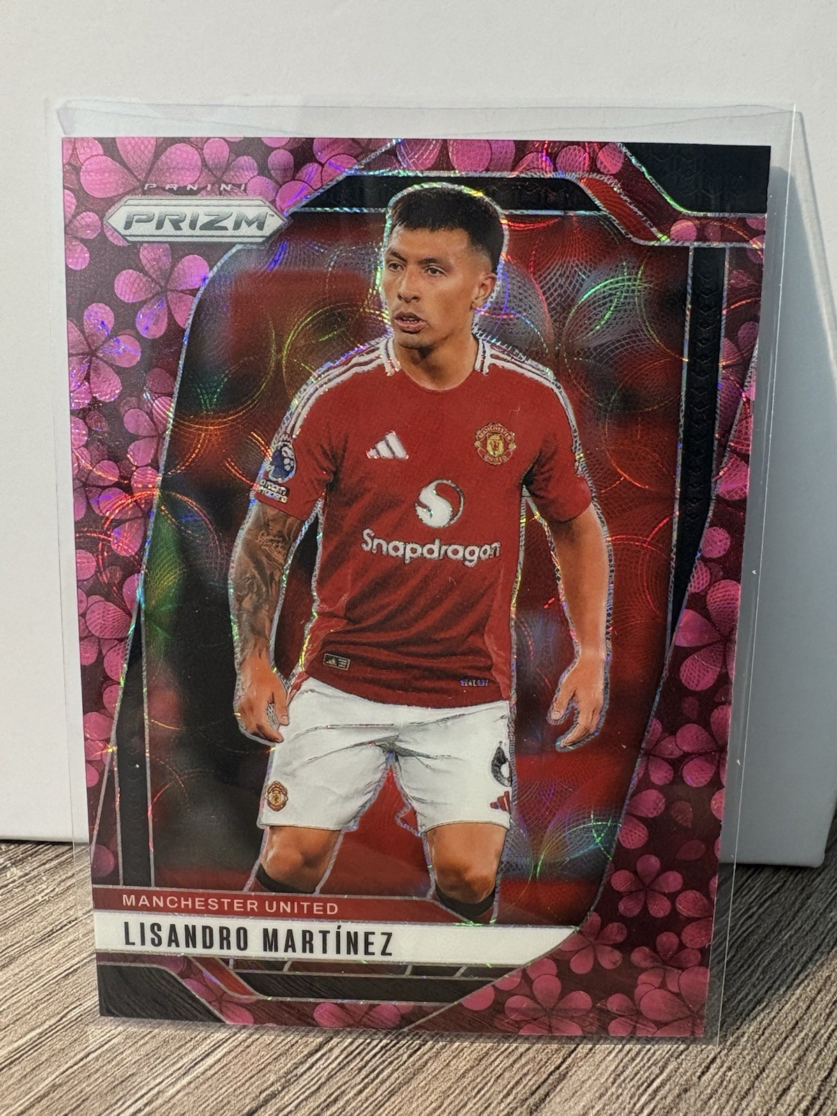 2024-25 Prizm Premier League Lisandro Martinez Plum Blossom 6/8 Jersey Match SSP
