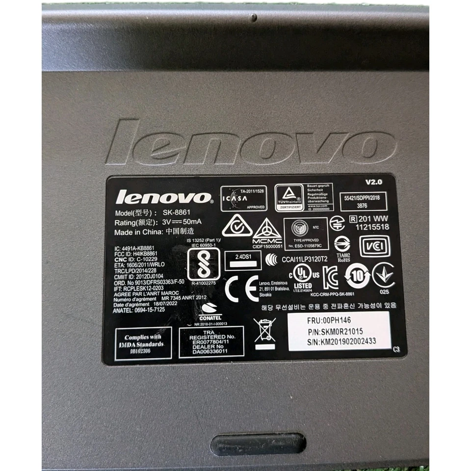 Lenovo SK-8861 Wireless Keyboard – Grey – No USB Receiver - Image 3 of 4